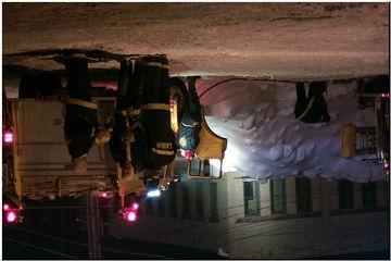 Copper Country Firemen at night