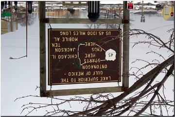 Ontonagon Hwy 45 sign