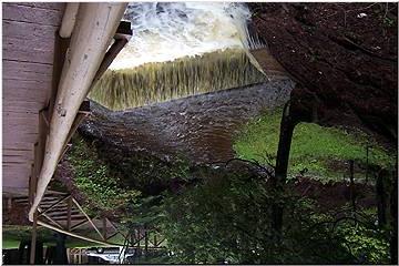 Bridge/falls at Gitche Gumee