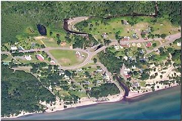 Aerial view of Eagle River